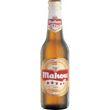 botella de cerveza Mahou 5 estrellas