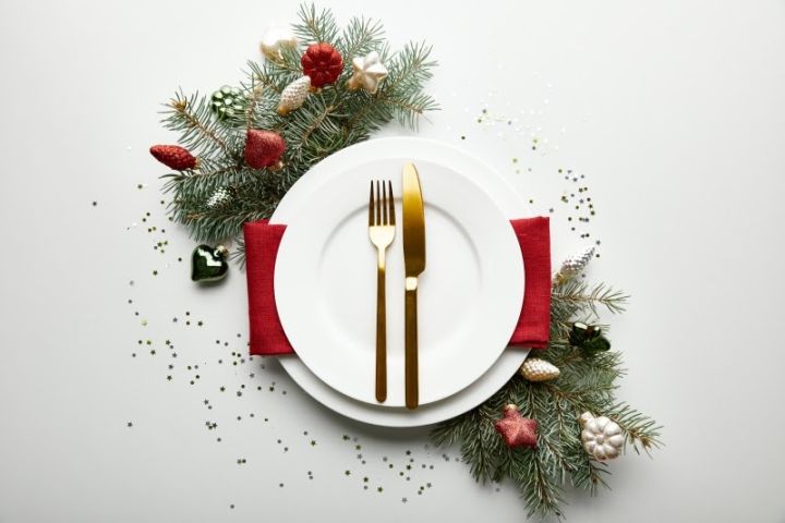 Presentación plato menú de Navidad para restaurantes B Grup