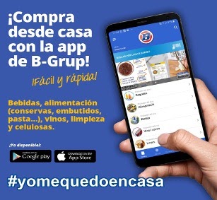 Anuncio de la publicación de la app oficial App distribuidores alimentos  BGrup 1