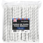 Cañas Don Palillo Papel Espiral Blanco-negro Envuelta Individual 23 Cm 4 Packs De 250 U - 19811