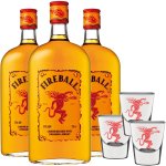 Whisky Fireball 70 Cl 3 Bot + Vasos Chupito - 83626