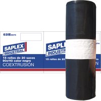 Bossa D'escombraries Saplex Industrial Negre 90x110 Pack 10 - 10213