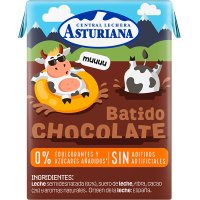 Batido Asturiana Sin Azucar Mini Brik Chocolate 200 Ml Pack 3 - 10742