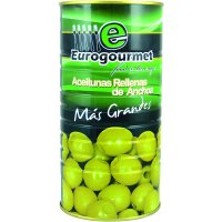 Aceitunas Eurogourmet Rellenas Anchoa Lata 1.5 Kg - 11099