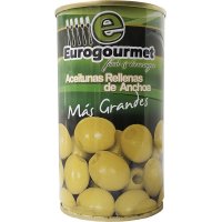 Olives Eurogourmet Farcides Anxova Llauna 350 Gr - 11101