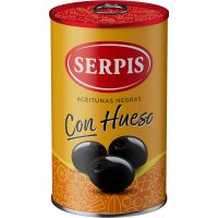 Aceitunas Serpis Negras Cacereñas Con Hueso Lata 300 Gr - 11126