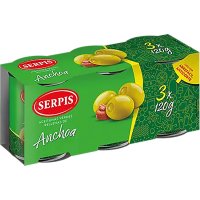 Aceitunas Serpis Rellenas Anchoa Lata 50 Gr Pack 3 - 11173