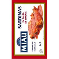 Sardines Miau Amb Salsa De Tomàquet 3/4 Llauna Rr 125 Gr Abrefcil - 12786