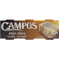 Atún Claro Campos Apr En Aceite De Girasol Lata Ro 85 Gr Pack 3 - 12872