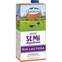 Leche Asturiana Hostelería Sin Lactosa Semi Brik 1 Lt - 16288