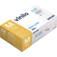 Guantes Santex Vinilo Sin Polvo Transparente Caja T-m 100 U - 18873