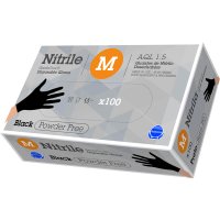 Guants Rubberex Nitrilo G.touch Negre T-s Pack 100 Sense Pols - 18981