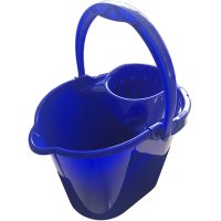 Cubo Fregado Cisne Rectangular Con Escurridor Azul 14 Lt - 19033