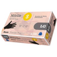 Guantes Rubberex Nitrilo G.touch Negro T-s Pack 100 Sin Polvo - 19043
