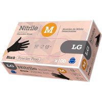 Guantes Rubberex Nitrilo G.touch Negro T-m Pack 100 Sin Polvo - 19044