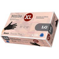 Guantes Rubberex Nitrilo G.touch Negro T-xl Pack 100 Sin Polvo - 19046