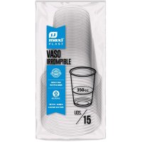 Vasos Maxi Pp Irrompible Transparante 350 Cc Bolsa 225 U - 19388