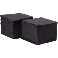 Servilletas Caricias Punta Punta Negras 20x20 2 Capas 100 U - 19409