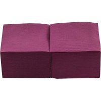 Servilletas Caricias Punta Punta Burdeos 20x20 2 Capas 100 U - 19410