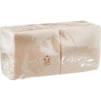 Servilletas Caricias Punta Punta Nature 20x20 2 Capas 100 U - 19411