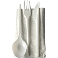 Set Cubiertos Basic Cucha+cuchi+tene+serv.blanca - 19435