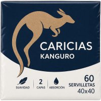 Servilletas Caricias Canguro Nature Bio 40x40 Pack 60 - 19441