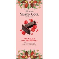 Chocolate Simón Coll 70% Cacao Con Frambuesa Tableta 85 Gr - 20011