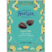 Hojas De Chocolate Amatller 70% Cacao Con Sal Marina Estuche 40 Gr Display 5 U - 20026