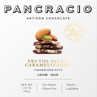 Chocolate Pancracio Fruto Seco Caramelizado Negro Tableta 40 Gr - 20089