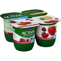Yogur Danone Activia 0% Frutos Rojos 120 Gr Pack 4 - 20708