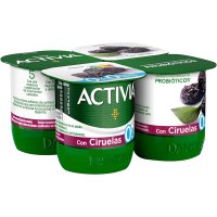 Yogur Danone Activia 0% Con Ciruelas 120 Gr Pack 4 - 20744