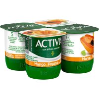 Yogur Danone Activia Mango Y Papaya Con Soja 120 Gr Pack 4 - 20774