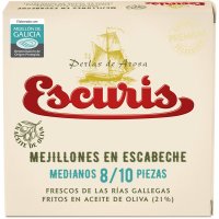 Musclos Escuris Ríes Gallegues A Escabetx Fregits 8/10 Llauna Ro 120 Gr - 3036