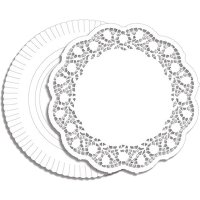 Bandeja Cartón Gabbiano Blanca 28 Cm Pack 4 4 Blondas De 32cm - 34481