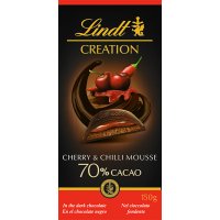 Xocolata Lindt Creació Cherry & Chilli Mousse 70% Cacau Rajola 150 Gr - 36544