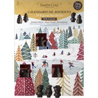 Calendario De Adviento Simón Coll Figuras Navidad 3d 70% Cacao 216 Gr - 36621