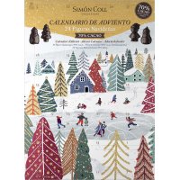 Calendario De Adviento Simón Coll Figuras Navidad 3d 70% Cacao 216 Gr - 36747