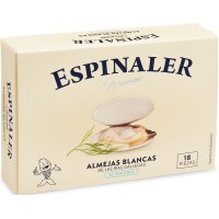 Cloïsses Espinaler Premium Llauna Ol Blanques 120 Gr 18/20 - 40079