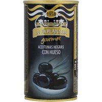 Aceitunas La Explanada Negra Con Hueso Lata 350 Gr - 42938