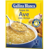 Sopa Gallina Blanca Ave Con Arroz Deshidratada Sobre 80 Gr 4 Serv - 43404