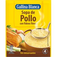 Sopa Gallina Blanca Pollo Con Fideos Finos Deshidratada Sobre 72 Gr 4 Serv - 43408