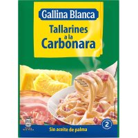 Tallarines Gallina Blanca A La Carbonara Deshidratado Sobre 143 Gr 2 Raciones Nueva Receta Con Más Bacon - 43412