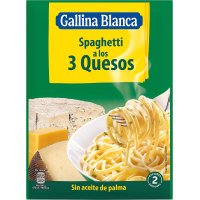 Espaguettis Gallina Blanca 3 Quesos Deshidratado Sobre 175 Gr 2 Raciones Nueva Receta Con Más Queso - 43413