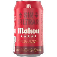Cerveza Mahou Cinco Estrellas Sin Filtrar 5.5º Lata 33 Cl - 4565