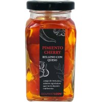 Pimientos Gourmet Leon Cherry Rellenos De Queso Tarro 230 Gr - 47103