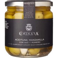 Aceitunas La Chinata Manzanilla Ajo Y Romero Tarro 350 Gr - 47125