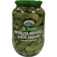 Pepinillos Faro Sabor Anchoa 80/100 Vidrio 1 Kg - 5547