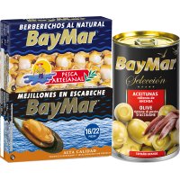 Pack Aperitivo Baymar Lata Berberechos+olivas+mejillones - 6082