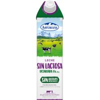 Leche Asturiana Sin Lactosa Desnatada Brik 1 Lt - 7031