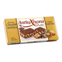 Turrón Antiu Xixona Etiqueta Blanca Chocolate Con Almendras 200 Gr - 8774